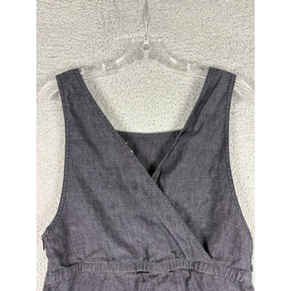 Eileen Fisher Delave Jumpsuit Women’s SP Blue Gray Linen Cropped Overalls - Picture 12 of 14